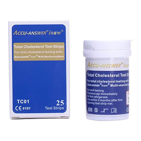 ACCU-ANSWER Total Cholesterol Test Strips 25'S