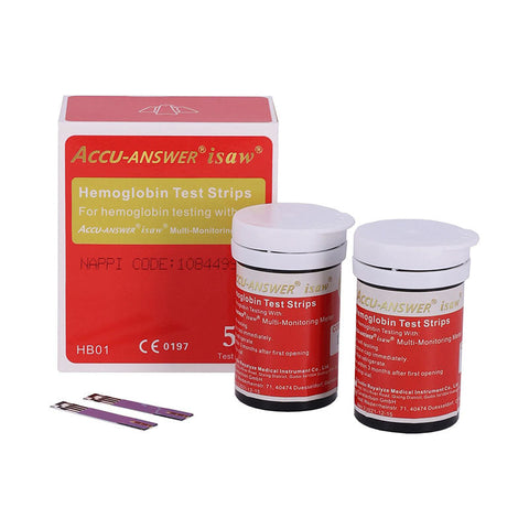 ACCU-ANSWER Hemoglobin Test Strips 50'S