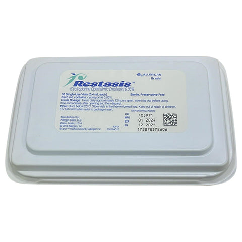 Restasis 0.05% Ophthalmic Emulsion 0.4ml Vial 30's