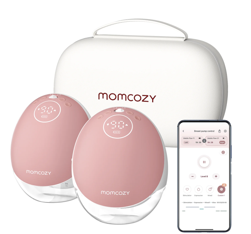 Momcozy Mobile Flow M9 Breast Pump (Double) Maroon