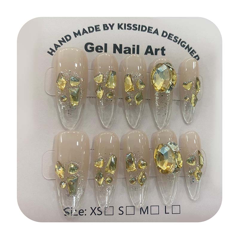 Kissidea Gel Nail Art Crystals Coffin