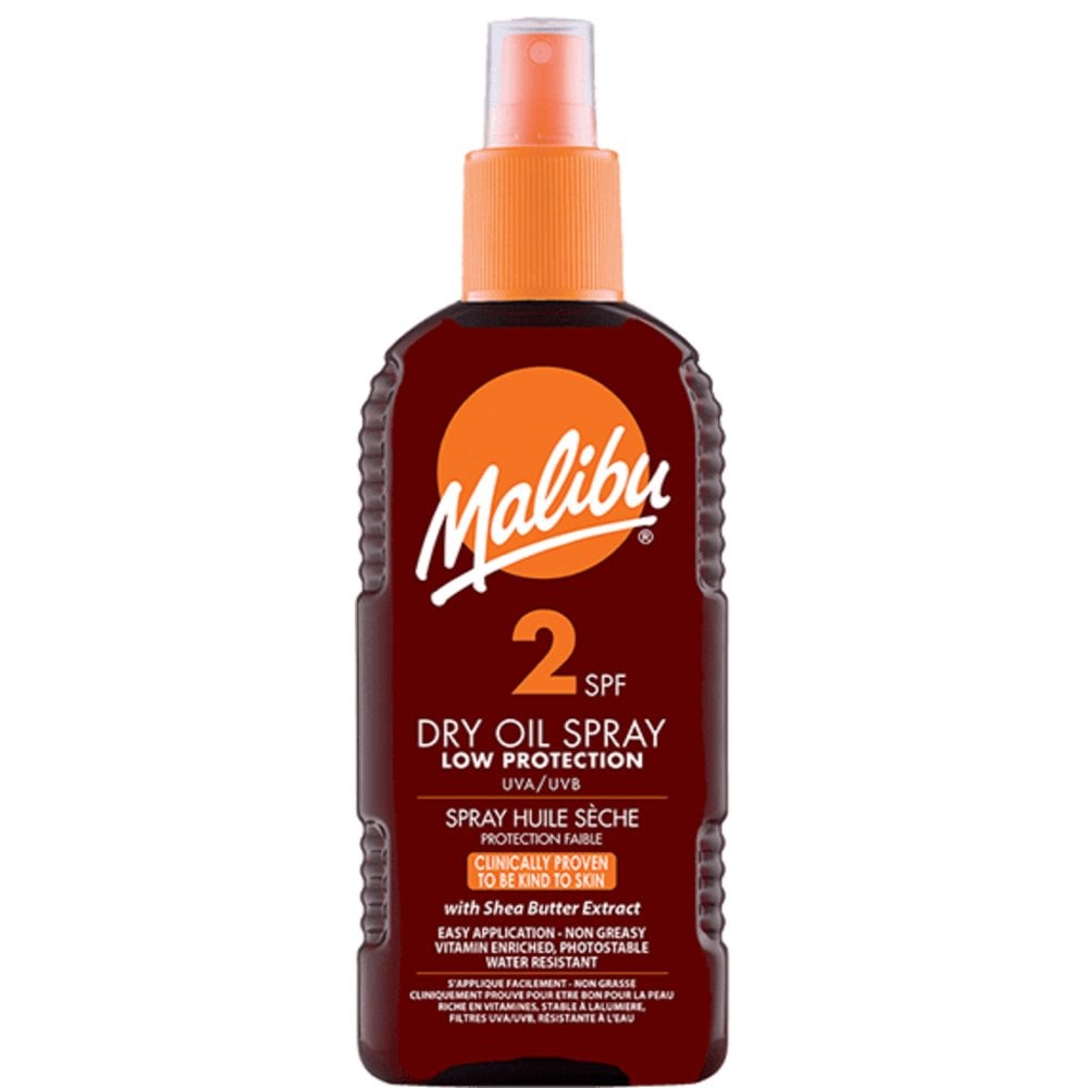 Malibu Spf 2 Dry Oil Tanning Spray 200Ml