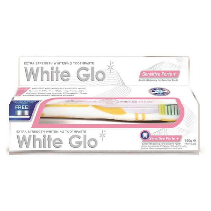 White Glo Sensitive Forte Plus Whitening Toothpaste 150G/100ML