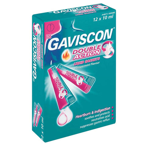 Gaviscon Double Action Mint Flavour Sachets 12x10ml