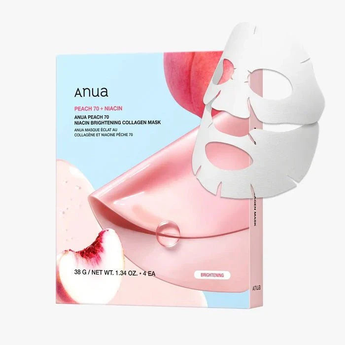 Anua Peach 70% Niacin Brightening Collagen Mask 38g (1ea x4 Set)