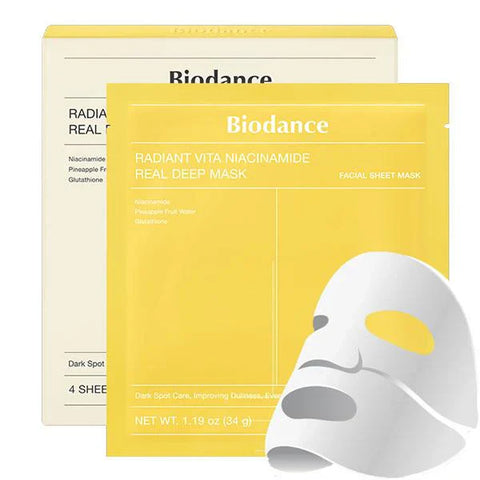 Biodance Radiant Vita Niacinamide Real Deep Mask 1 Box (34g x 4ea)