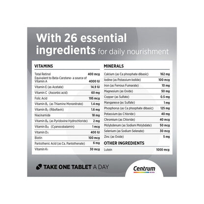Centrum Silver Adults 50+ Tablets 30’s