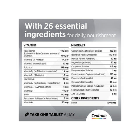 Centrum Silver Adults 50+ Tablets 30’s