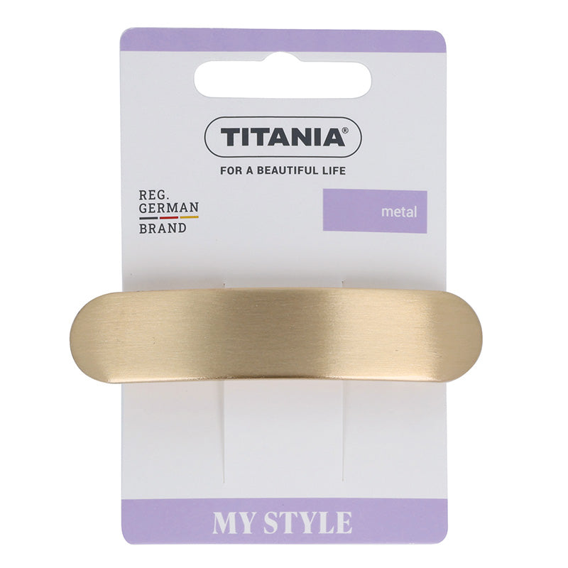 Titania Hair Barrette Clip, Metal (Gold)