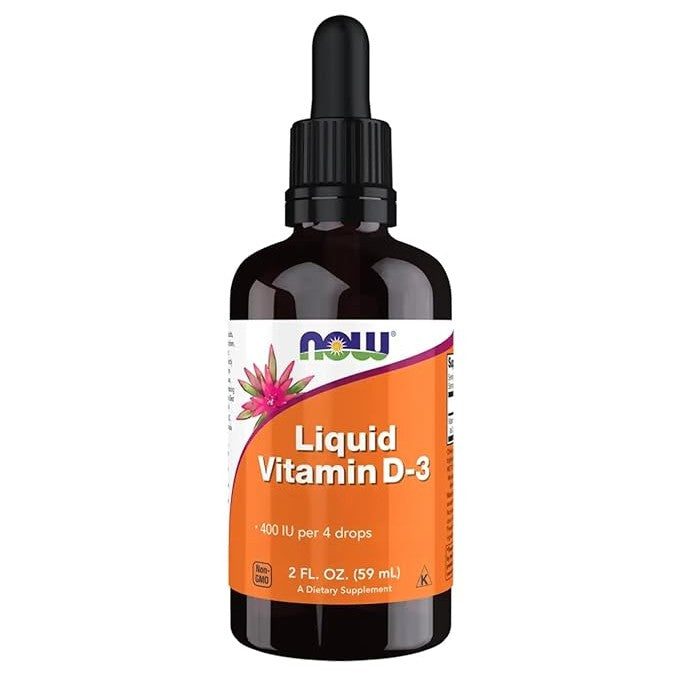 NOW Liquid Vitamin D3 400 IU/4 Drops 59 mL