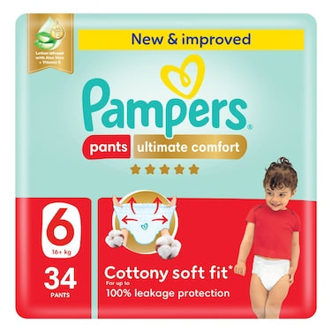 Pampers PC Pants Size 6 34's