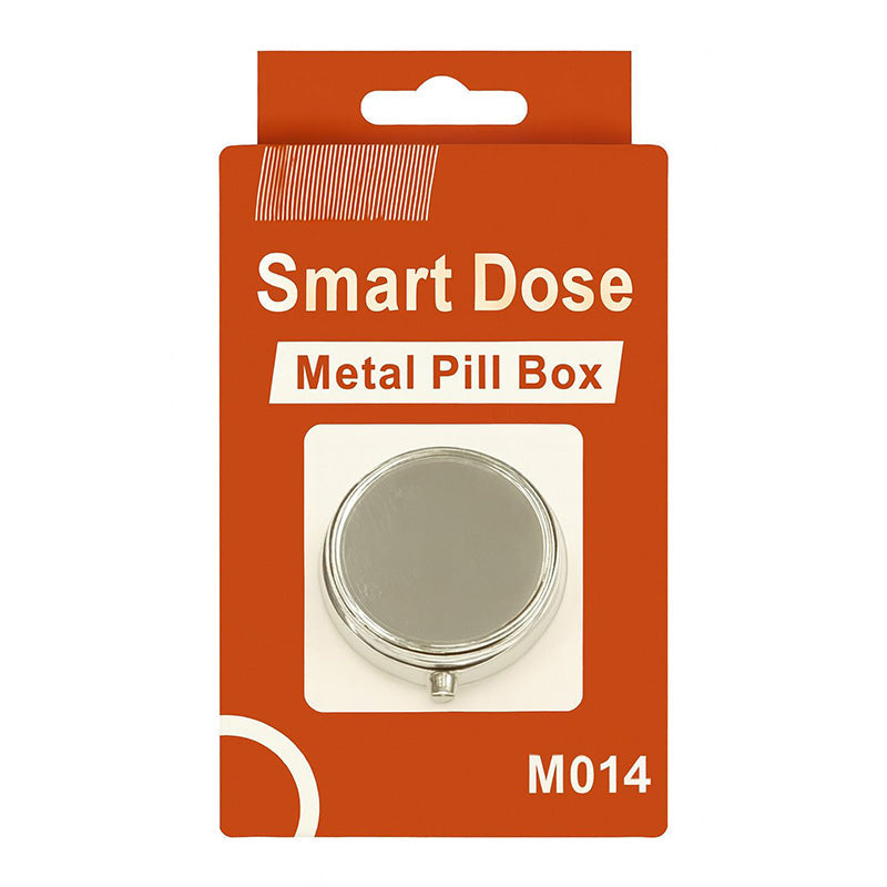 Smart Dose Round Metal Pill Box