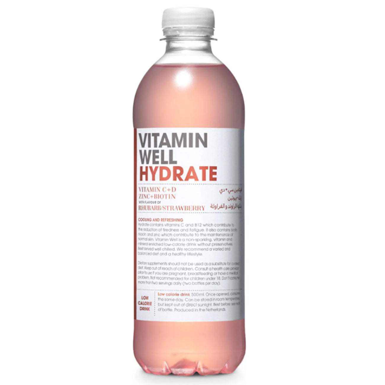 Vitamin Well Hydrate Rhubarb & Strawberry Drink 500 mL