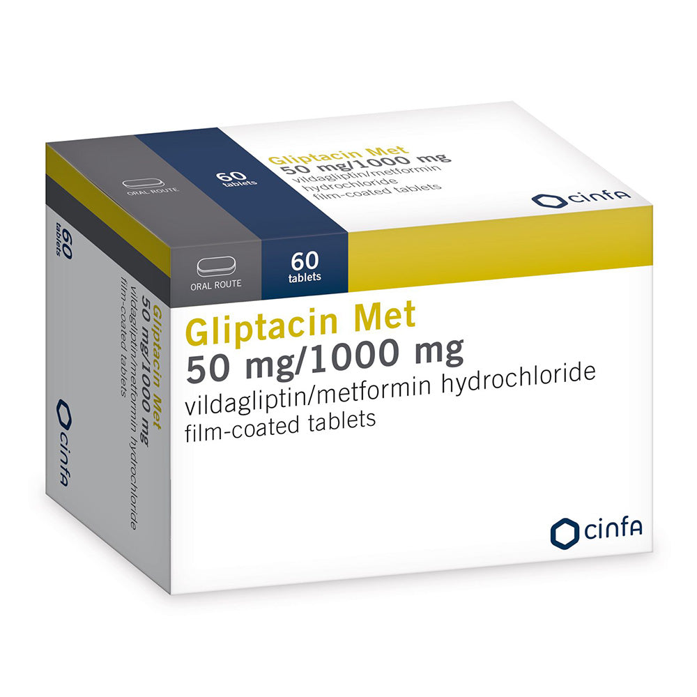 Gliptacin Met 50 mg / 1000 mg Tablets 60 S