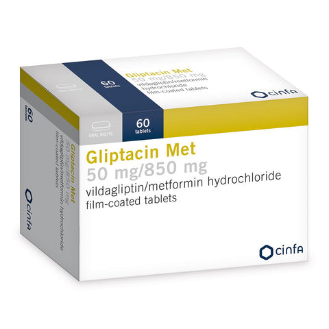 Gliptacin Met 50 mg / 850 mg Tablets 60 S