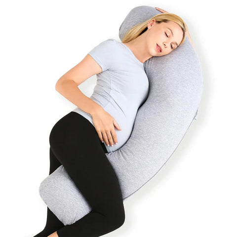 Momcozy J-Shaped Maternity Body Pillow