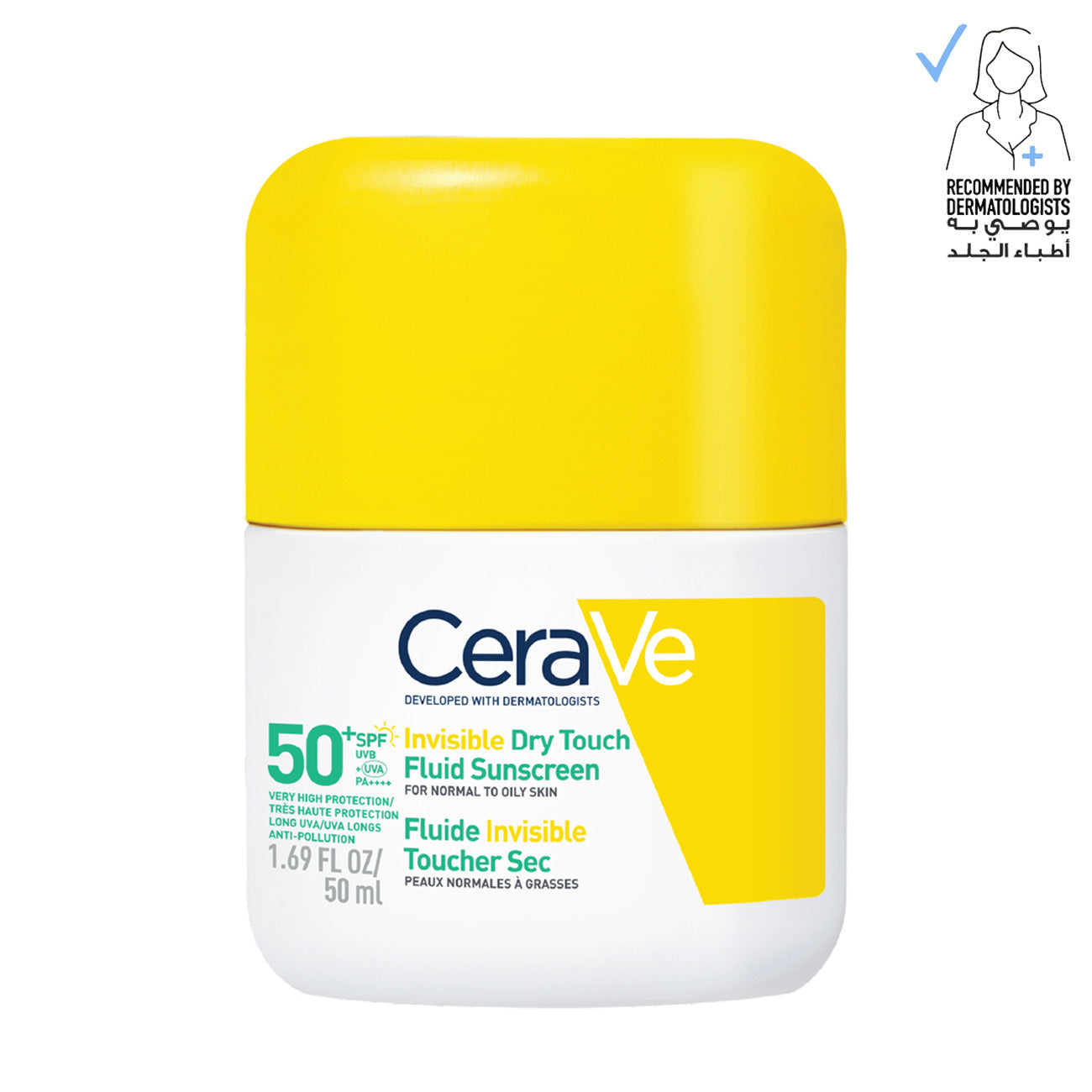 Cerave Invisible Dry Touch Fluid Sunscreen SPF 50 50 mL