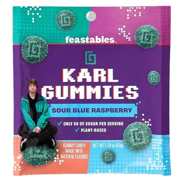 Mr. Beast Karl’s Gummies Sour Blue Raspberry 50G