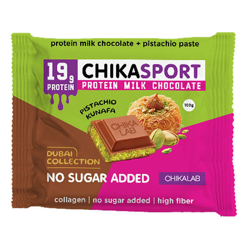 Chikalab Protein Milk Chocolate Pistahio Kunafa  (Dubai Collection) 100G