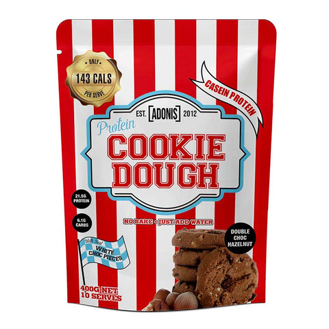 Adonis Protein Cookie (Casein Protein) - Dough Double Choc Hazelnut 400Gms