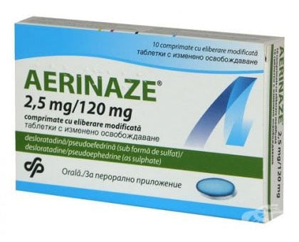 Aerinaze Tablet 2.5/120 Mg 14 PC