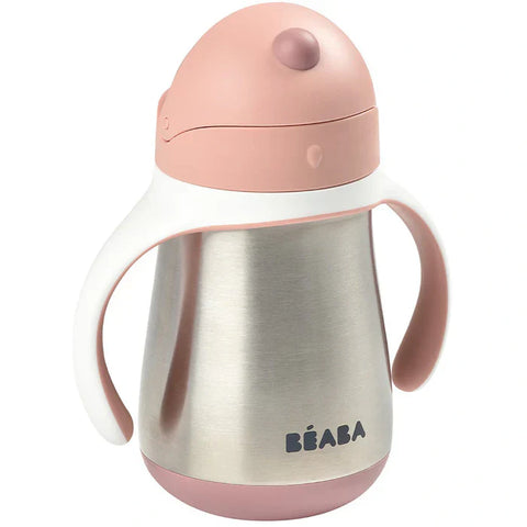 Beaba Stainless Steel Straw Cup (Old Pink)