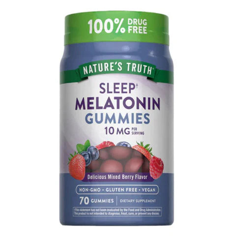 Nature's Truth Sleep Melatonin Gummies 10MG Mixed Berry 70's
