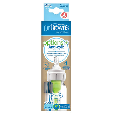 Dr. Browns 4 Oz/120 Ml Narrow Glass Options+ Bottle, 1-Pack - glass
