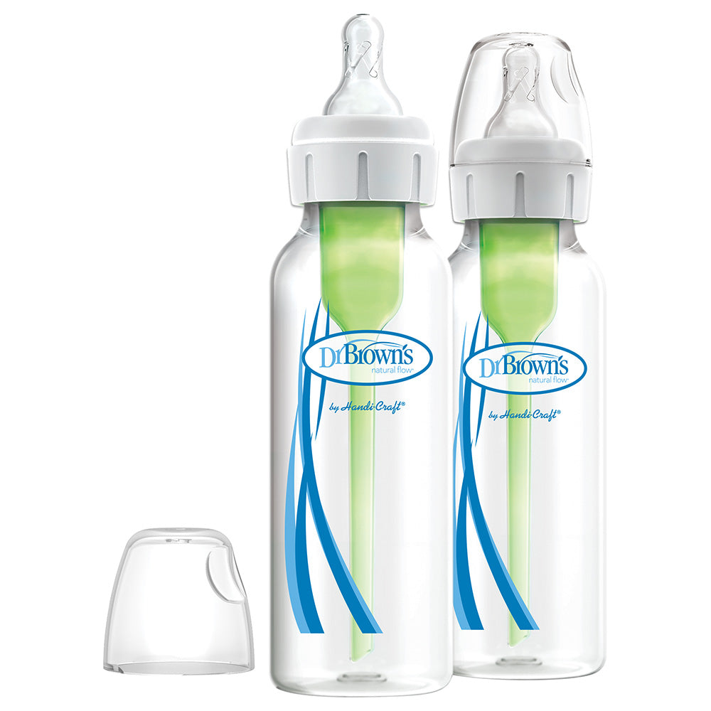 Dr. Browns 8 Oz / 250 Ml Pp Narrow-Neck "Options" Baby Bottle, 2-Pack - plastic