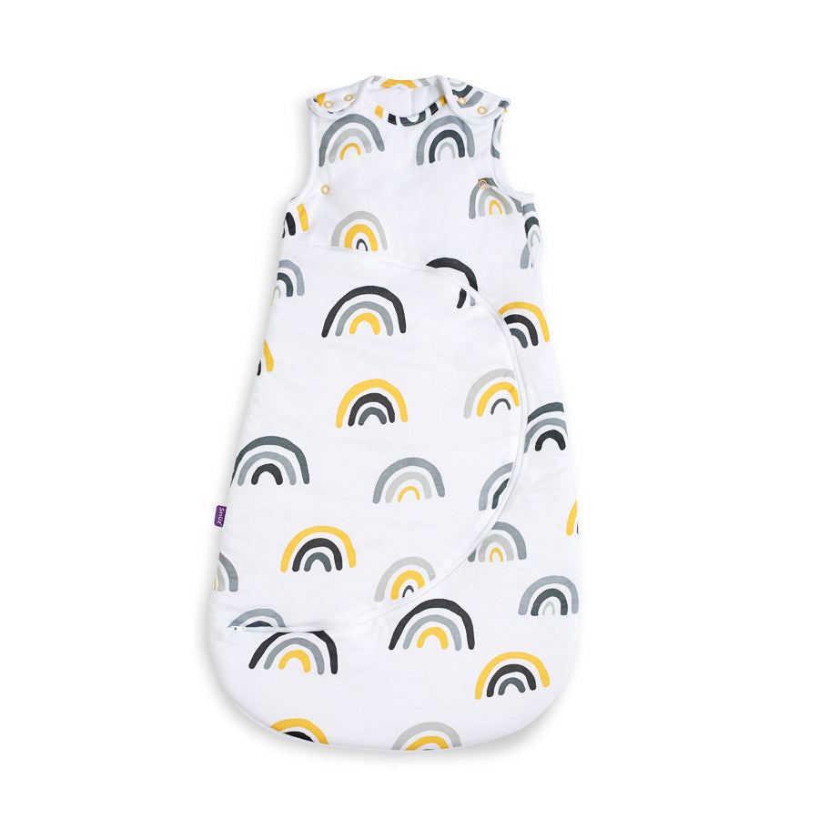 Snuzpouch Sleeping Bag, 1.0 Tog, 0-6M (Mustard Rainbow)