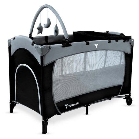 Teknum Explorer Playard And Cot (Grey)