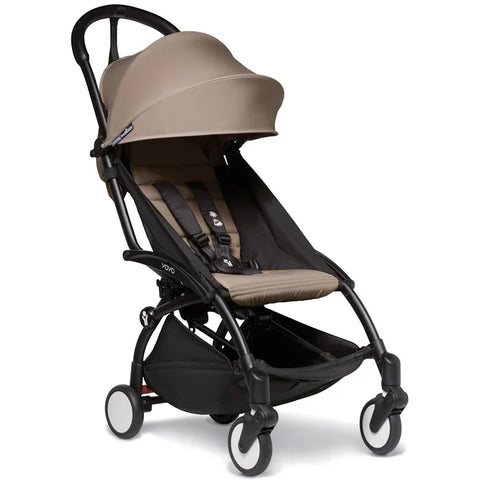 Babyzen YOYOå? 6+ Stroller - Black Frame with Color Pack 6+ (Taupe)