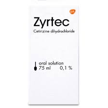 ZYRTEC ORAL SOLUTION 1MG/ML 75ML