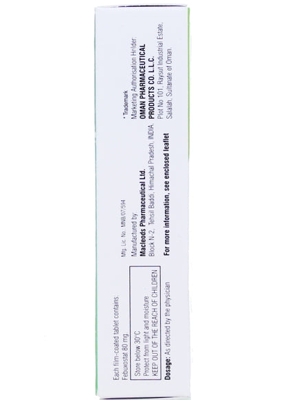 Zynostat 80 Mg 30TAB