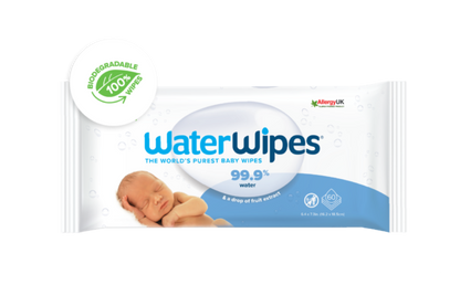 ALLERGY UK WATER WIPES Fruit Extract Baby Wipes 60pcs