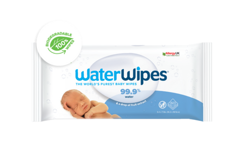ALLERGY UK WATER WIPES Fruit Extract Baby Wipes 60pcs